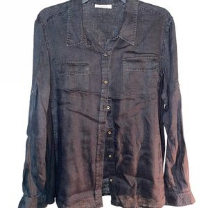 Calvin Klein, long sleeve button down blouse. Size medium
